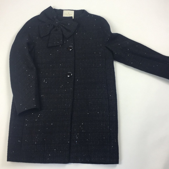 Kate Spade Sequin Tweed Dorothy Coat 